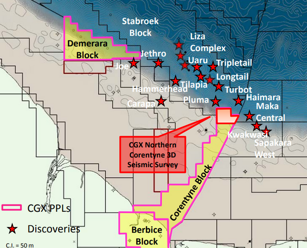 CGX Drilling off Guyana Shore