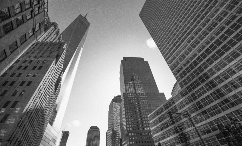 New York, Black and White, Midtown Manhattan, Bank of America Tower